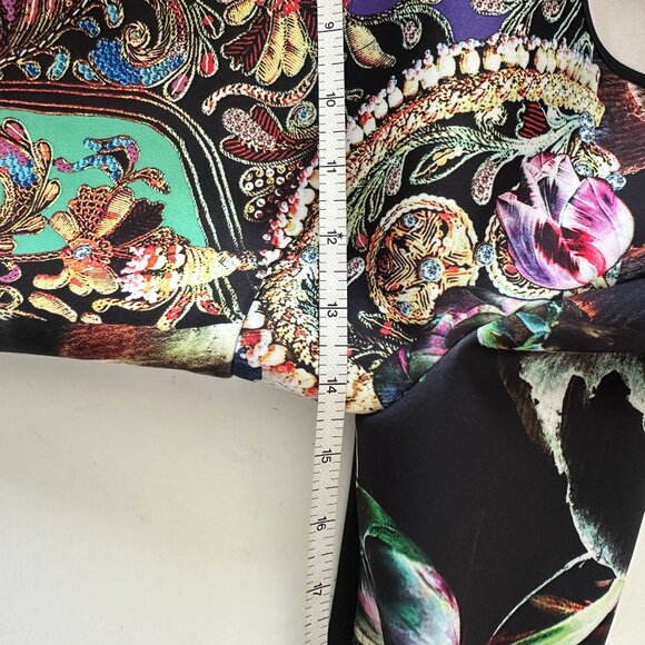 REVOLVE Clover Canyon Night Matador Crop Top Neoprene Floral & Baroque Pattern S - Picture 11 of 13